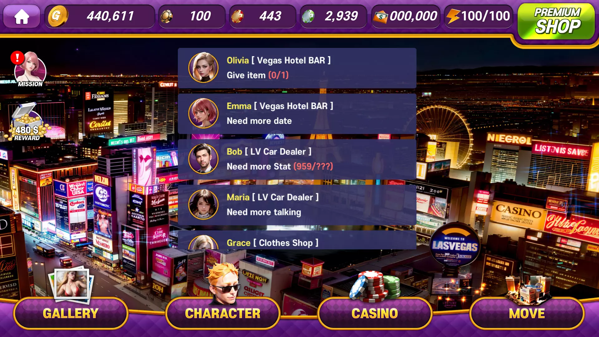 King of Las Vegas - A Dating Sim Sex Game